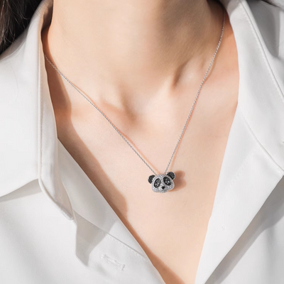 Panda Pavé Diamond Pendant Necklace