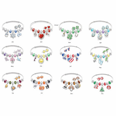 Holiday Charm Bracelet Collection With Collector's Box