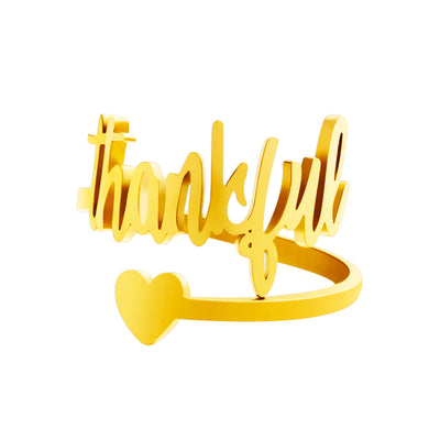 Christmas Gift Personalized Single Name Heart Ring