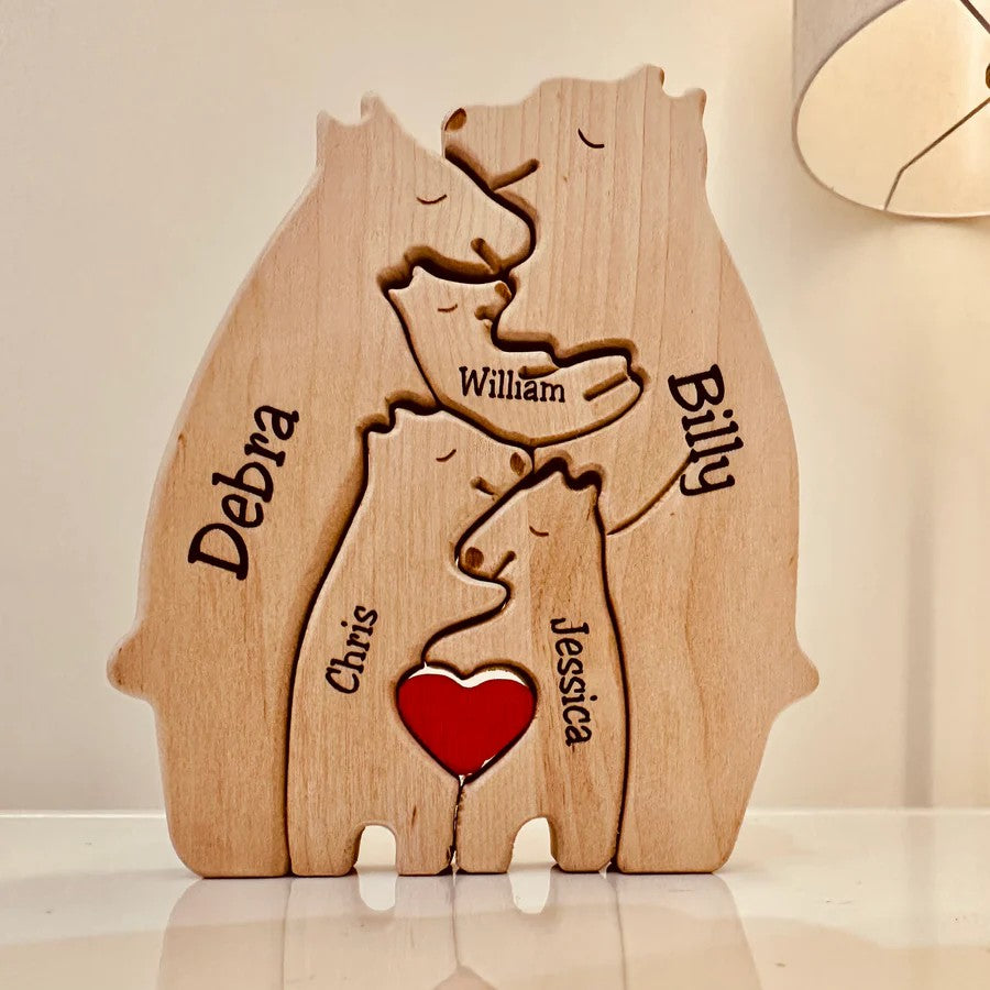 Family - Wooden Bears Family - Wooden Pet Carvings