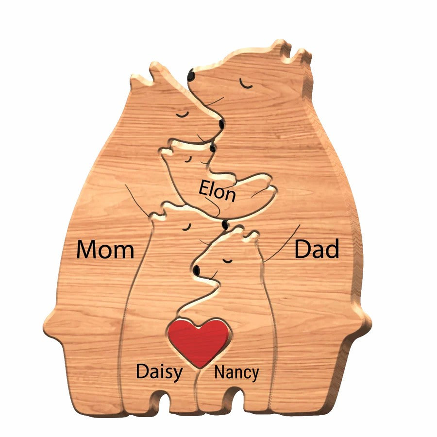 Family - Wooden Bears Family - Wooden Pet Carvings