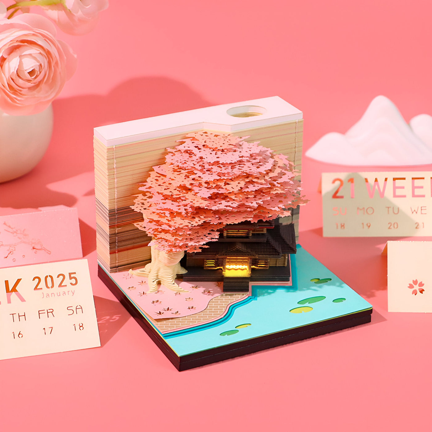 Sakura Temple (With Light & Calendar 2025)