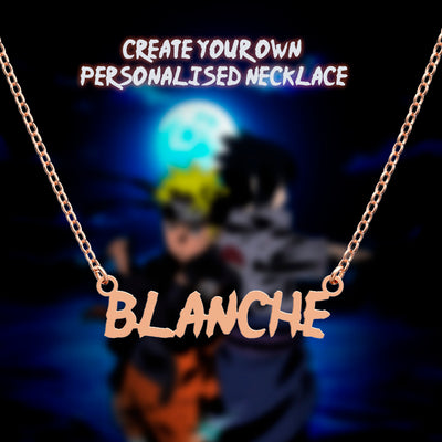 Handmade Personalized Naruto Style Name Necklace