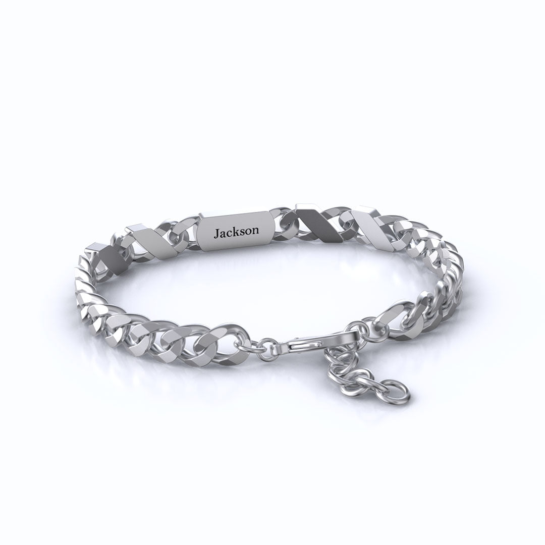 Father's Day Gift Custom Fashion Name Chain Bracelet