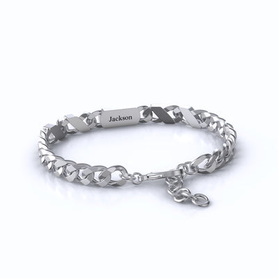 Father's Day Gift Custom Fashion Name Chain Bracelet