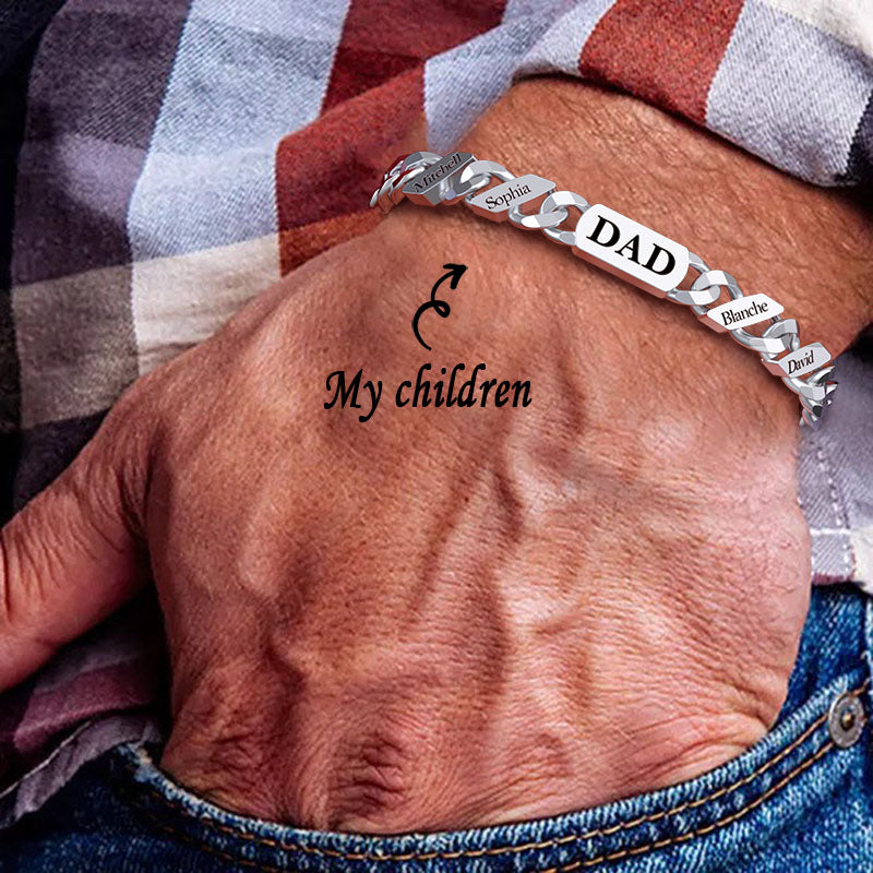 Father's Day Gift Custom Fashion Name Chain Bracelet