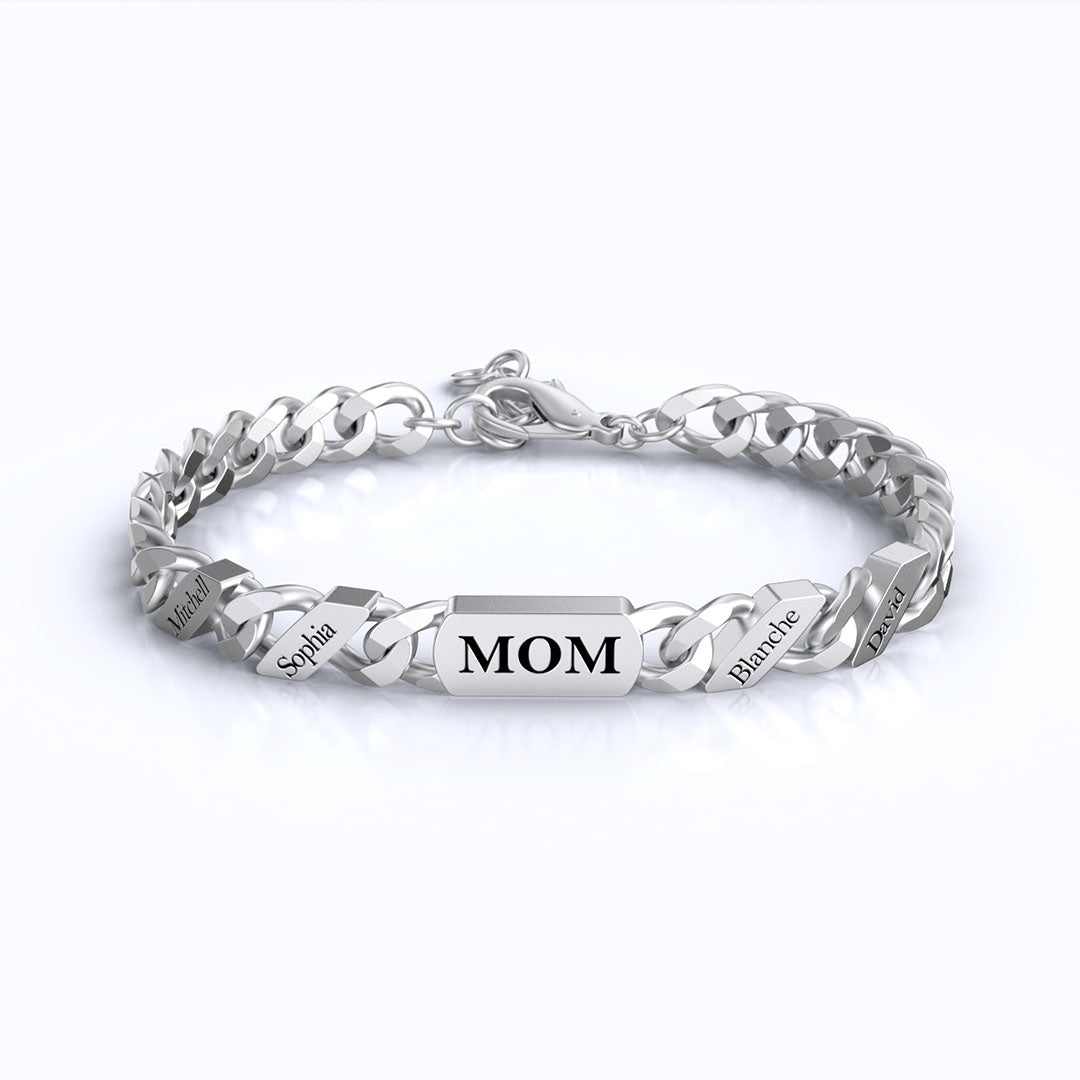Custom Fashion Name Chain Bracelet For Mother's Day Gift