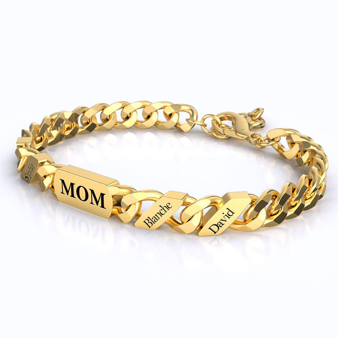 Custom Fashion Name Chain Bracelet For Mother's Day Gift