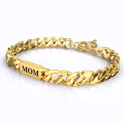 Custom Fashion Name Chain Bracelet For Mother's Day Gift