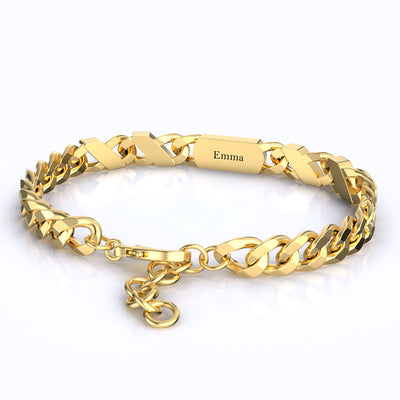 Custom Fashion Name Chain Bracelet For Mother's Day Gift