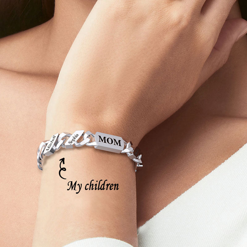 Custom Fashion Name Chain Bracelet For Mother's Day Gift