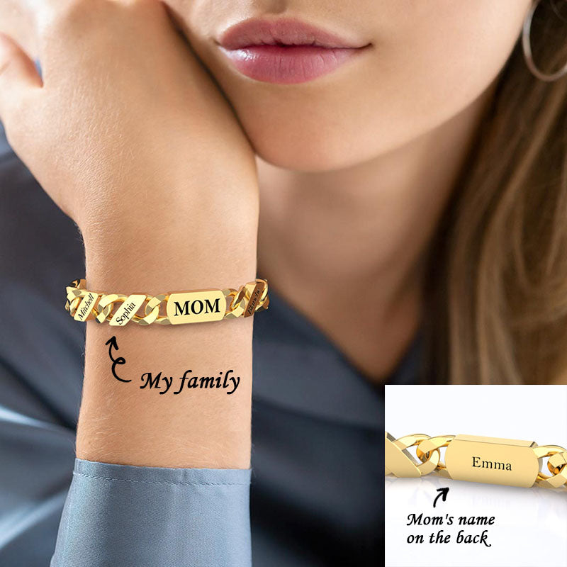 Custom Fashion Name Chain Bracelet For Mother's Day Gift