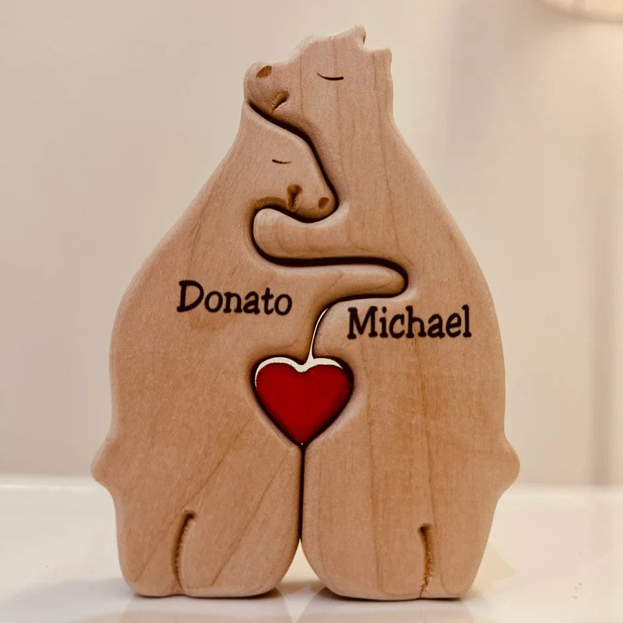 Family - Wooden Bears Family - Wooden Pet Carvings
