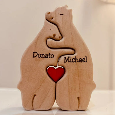 Family - Wooden Bears Family - Wooden Pet Carvings