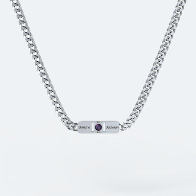 Personalized Couple Folding Projection Necklace