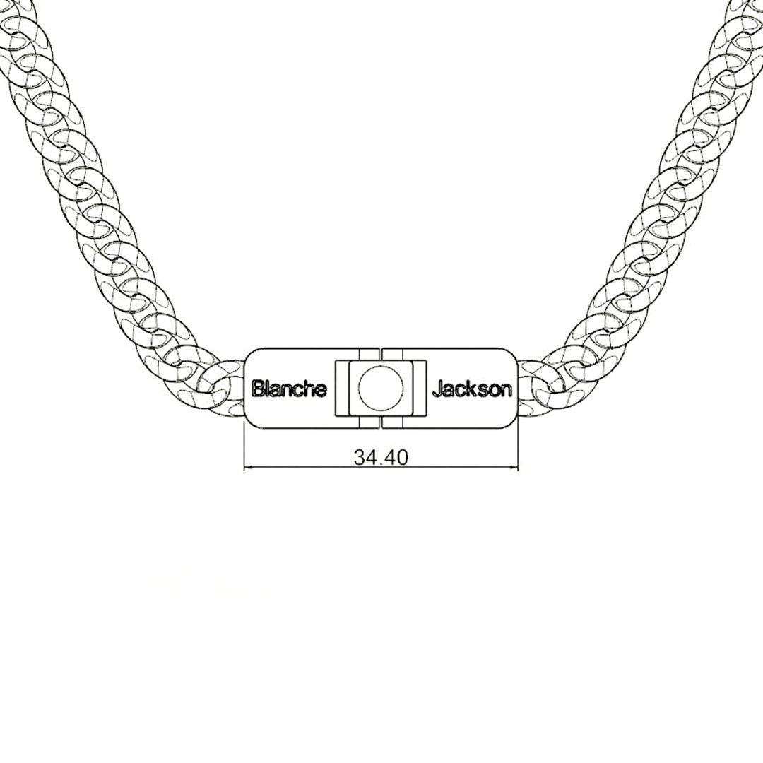 Personalized Couple Folding Projection Necklace