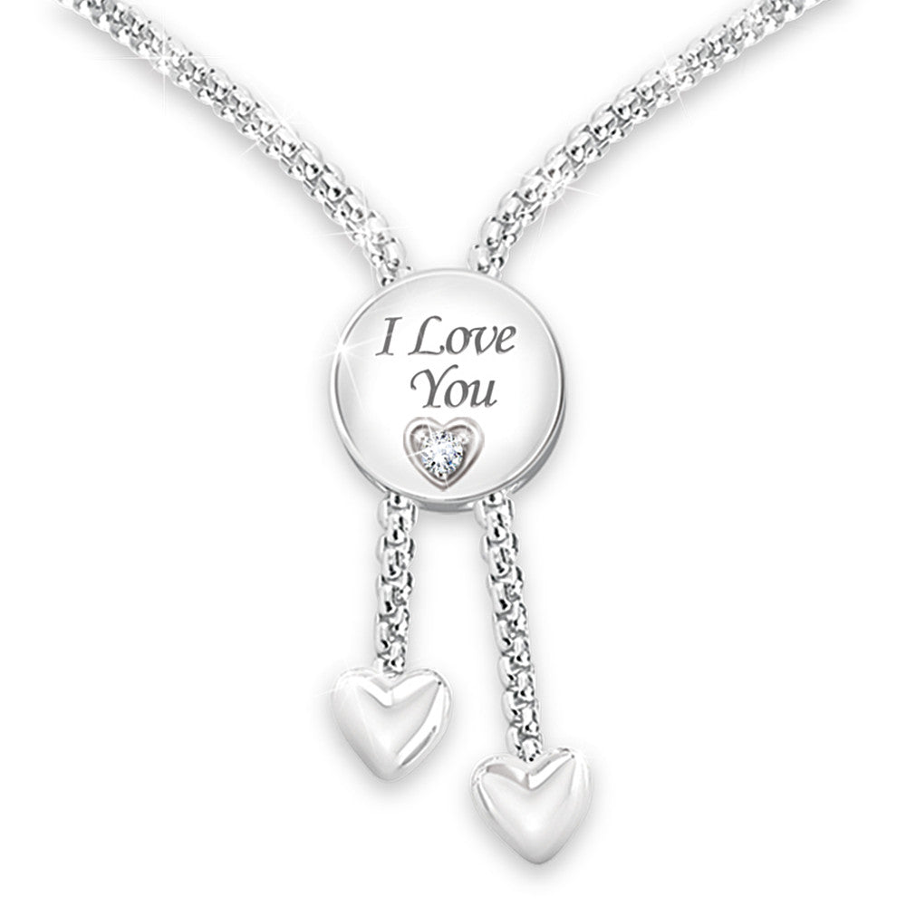 "My Treasured Granddaughter" Name And Birthstone Bracelet