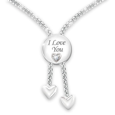 "My Treasured Granddaughter" Name And Birthstone Bracelet