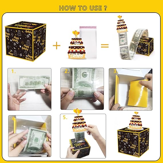 Happy Birthday Money Box for Cash