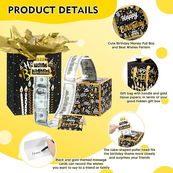 Christmas Gift Birthday Money Box for Cash Gift