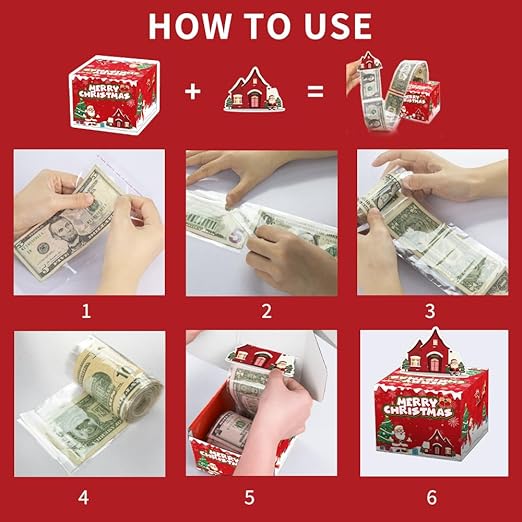Merry Christmas Money Box for Cash Gift