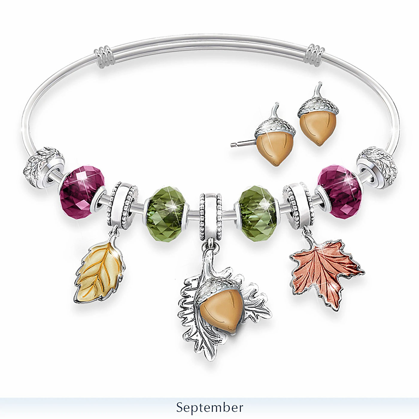 Holiday Charm Bracelet Collection With Collector's Box