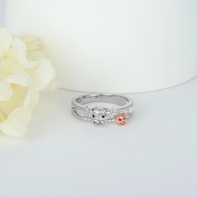Highland Cow Rings Gift For Women Girls