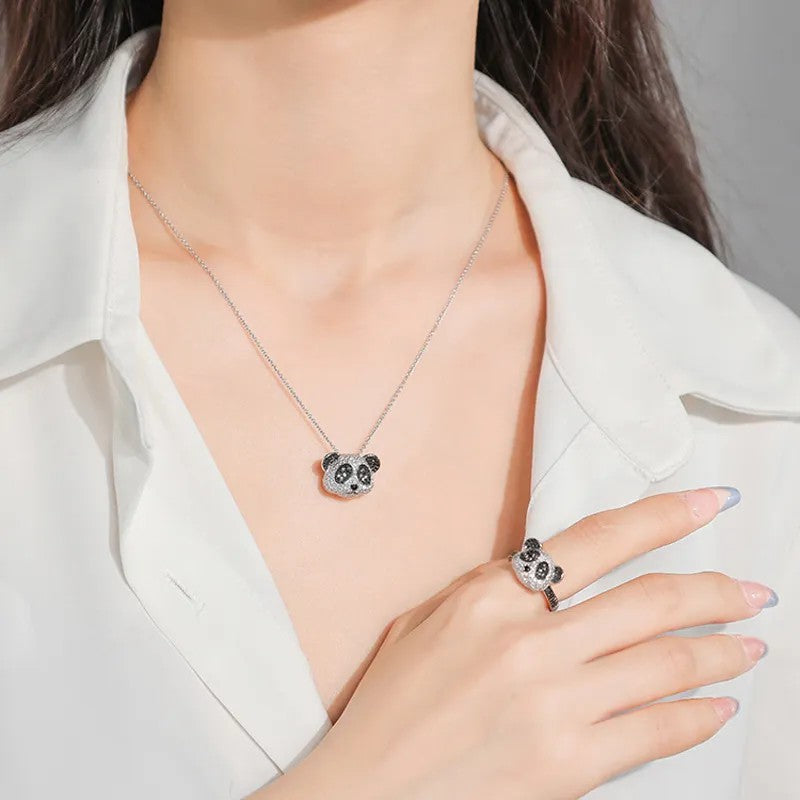 Panda Pavé Diamond Pendant Necklace