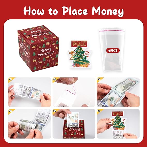 Merry Christmas Money Box for Cash Gift