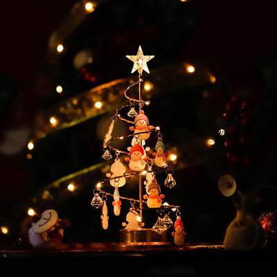 Christmas Gift Custom Family Name Crystal Tree Lights