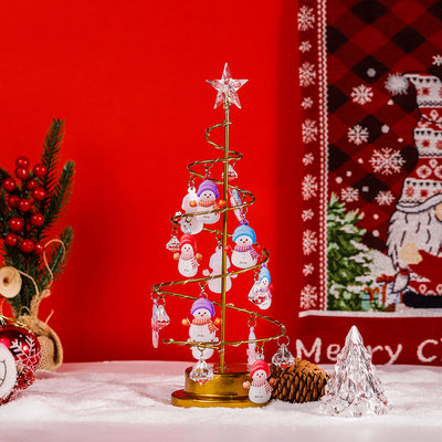 Christmas Gift Custom Family Name Crystal Tree Lights