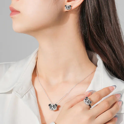 Panda Pavé Diamond Pendant Necklace