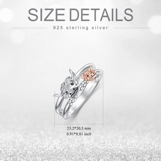 Highland Cow Rings Gift For Women Girls