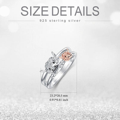 Highland Cow Rings Gift For Women Girls