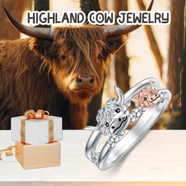 Highland Cow Rings Gift For Women Girls