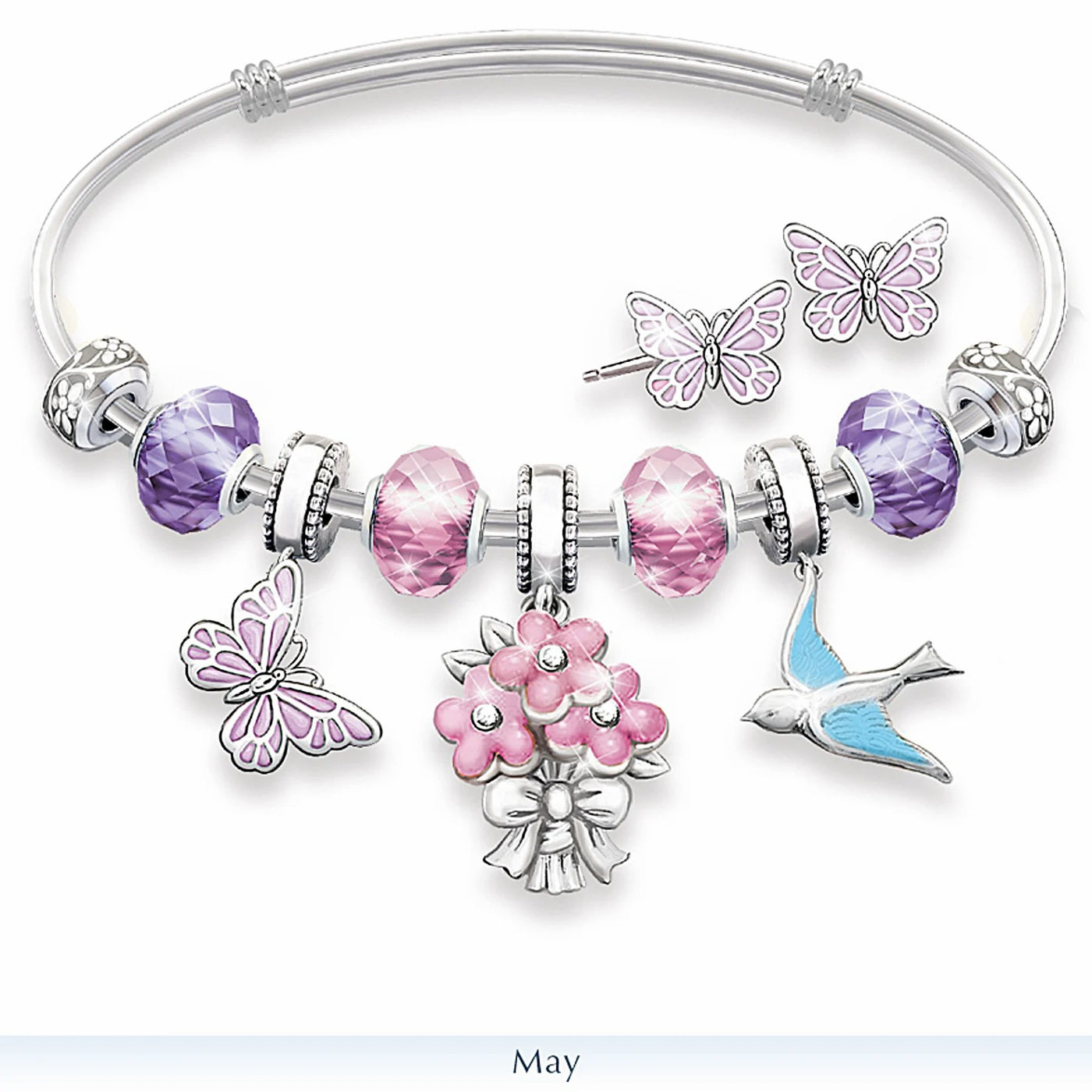 Holiday Charm Bracelet Collection With Collector's Box