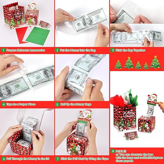 Merry Christmas Money Box for Cash Gift