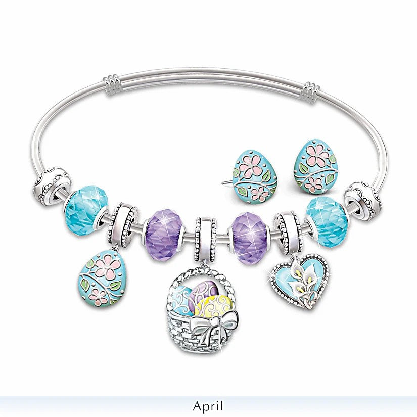 Holiday Charm Bracelet Collection With Collector's Box