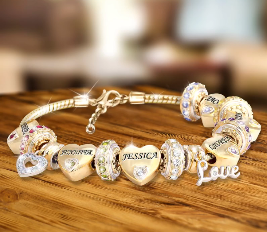 Mother's Day Gift Forever In A Mother's Heart Personalized Birthstone Bracelet