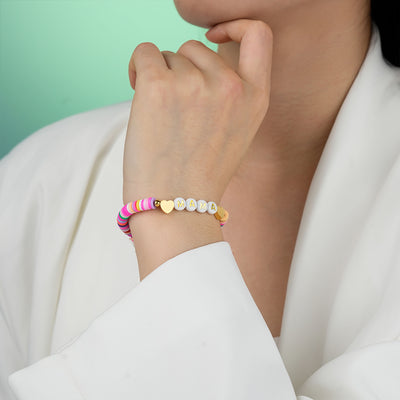 Polymer clay earrings and bracelet