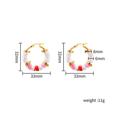 Polymer clay earrings and bracelet