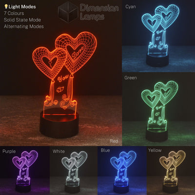 I Love You 3D Lamp