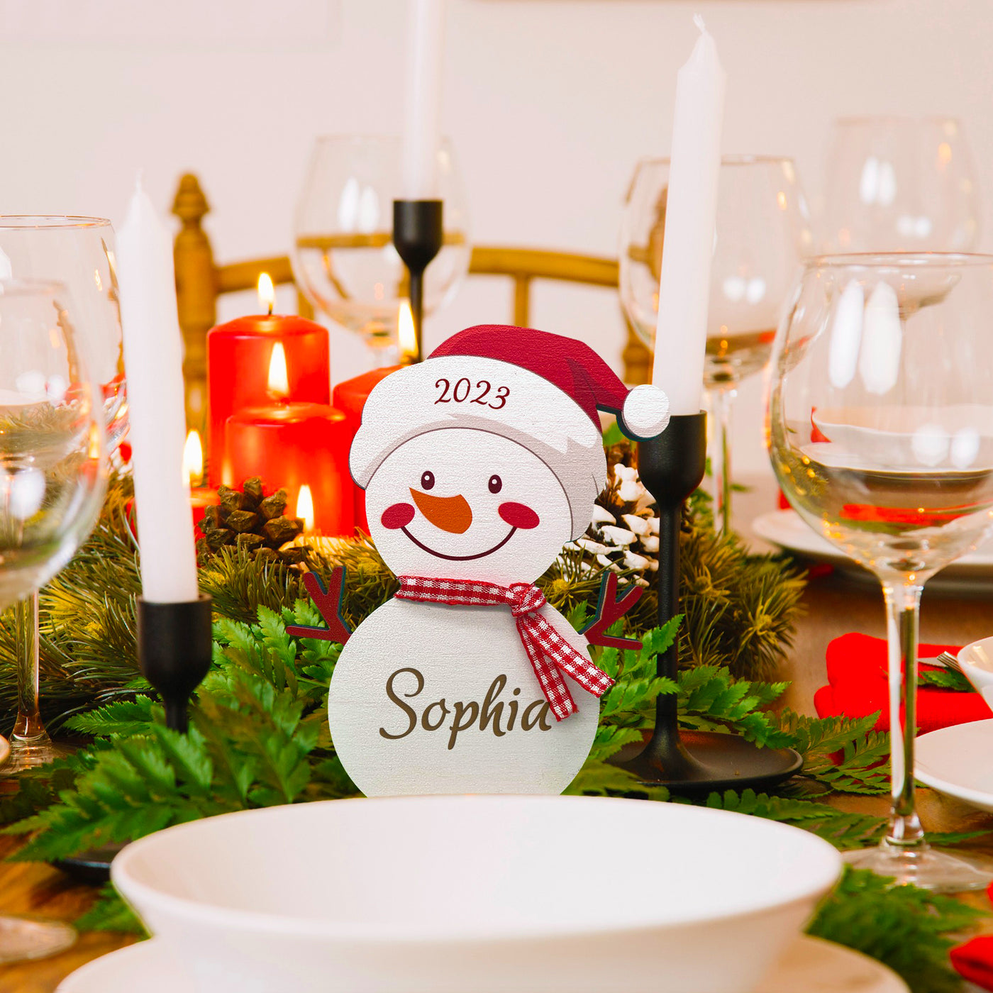 Personalized Freestanding Snowman