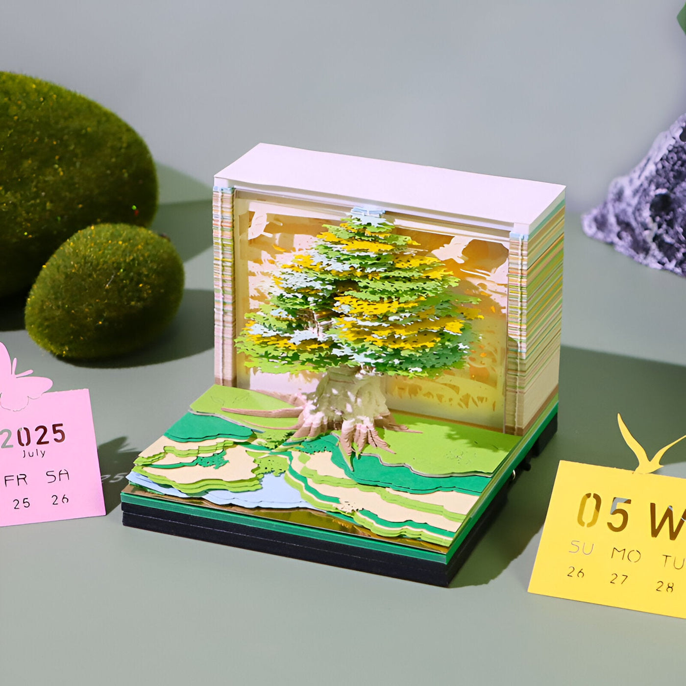Romance Green Tree (With Light & Calendar 2025)