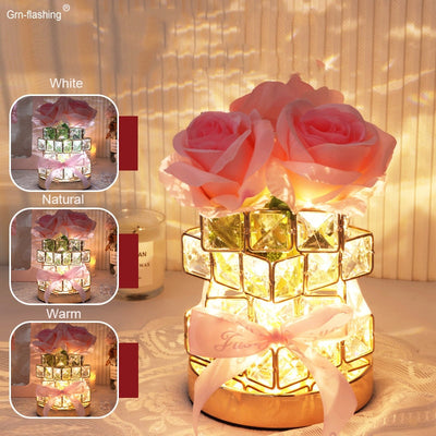 Veilleuse Rose Cristal
