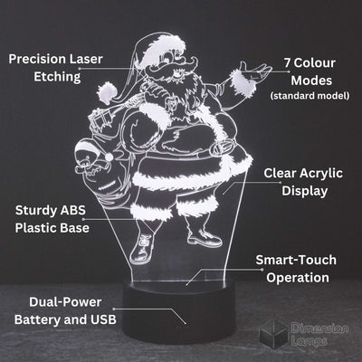 Santa Toy Bag 3D Lamp