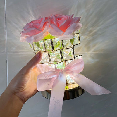 Veilleuse Rose Cristal