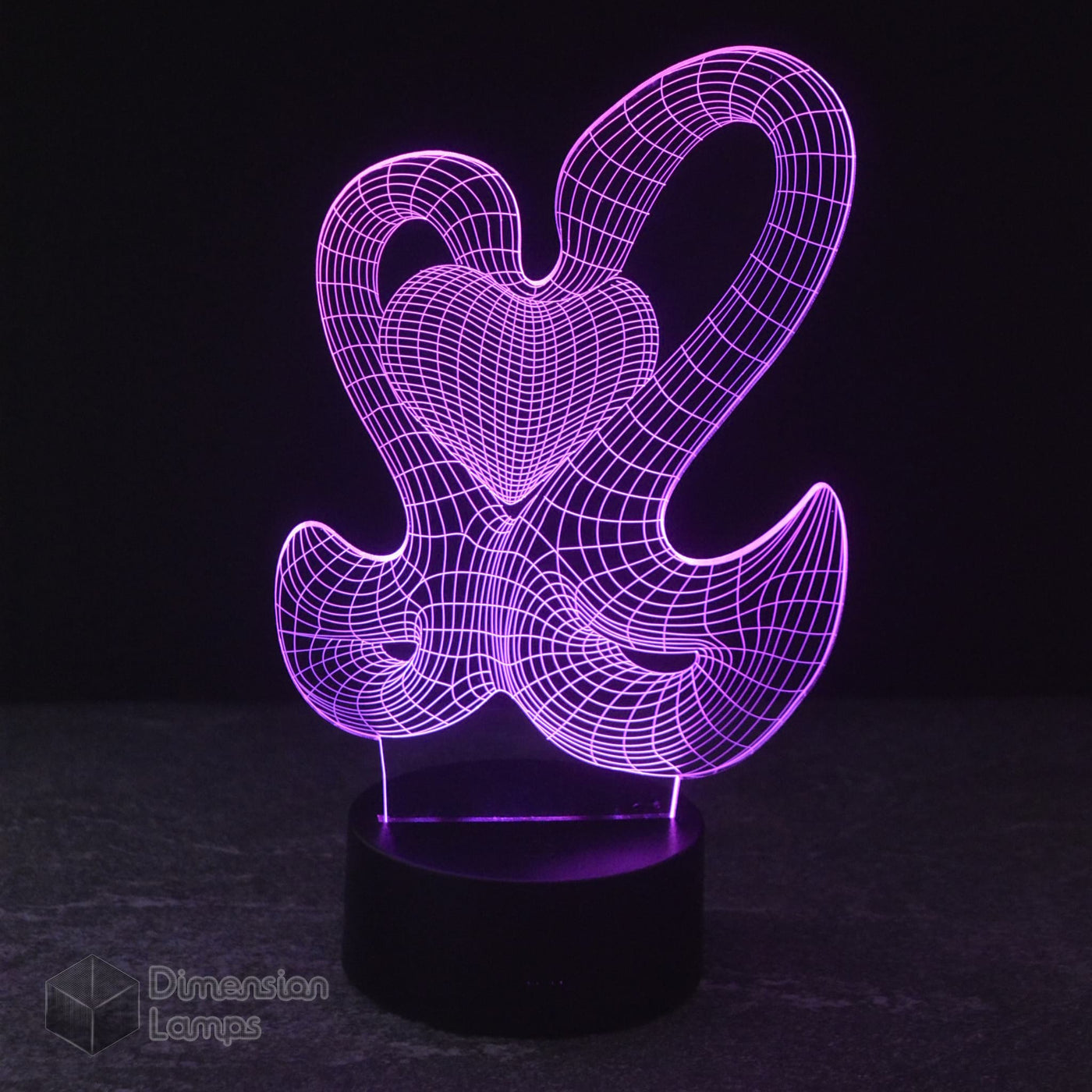 Swan Heart 3D Lamp