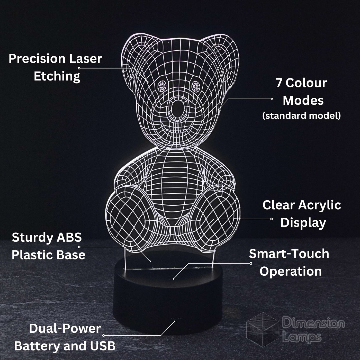 Teddy Bear 3D Lamp