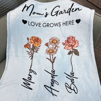 🌹Mama's Garden is Her Children Customized Blanket